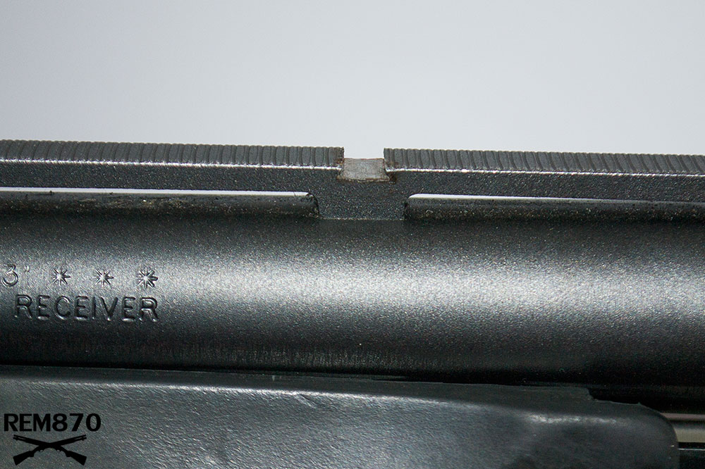 Dove Tail on a Remington 870 Vent Rib Barrel to Install XS Rear Sight