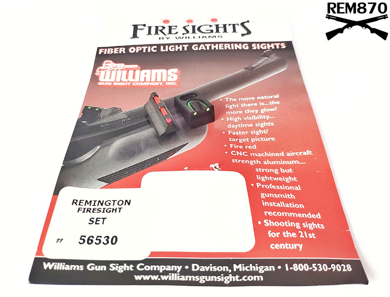 Williams Fire Sights on for Remington 870