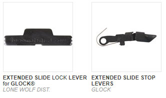 Extended Slide Stop Lever Glock