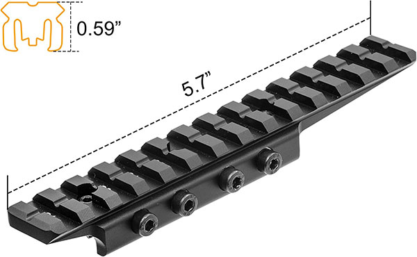 UTG Leapers MNT-DTW145 Inc, Dovetail to Picatinny Rail Adaptor